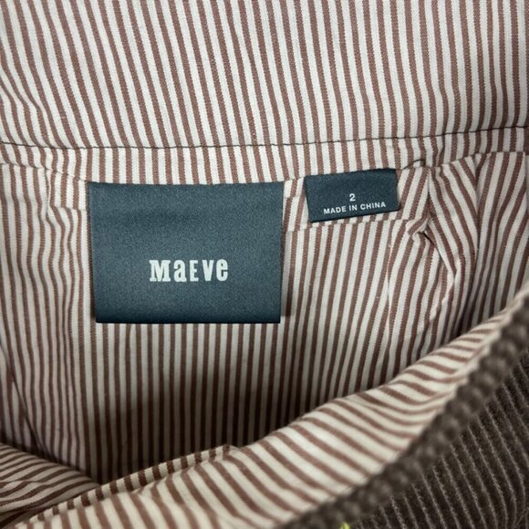 Maeve Anthropologie corduroy mini skirt plaid wool panel brown 2 academia preppy - Picture 5 of 8